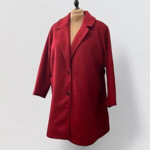 OLD NAVY Oversized Soft-Brushed Overcoat in Rubia Red for Women, Size 4X